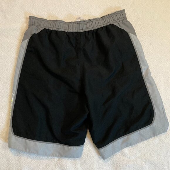 Nike black gray and white lined swim trunks with pockets size Large - Picture 4 of 7